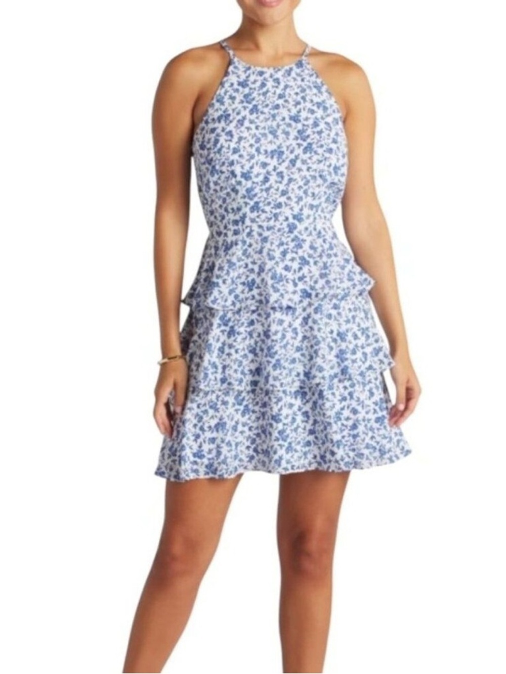 The General Good Rosalie Halter Neck Tiered dress size 2x